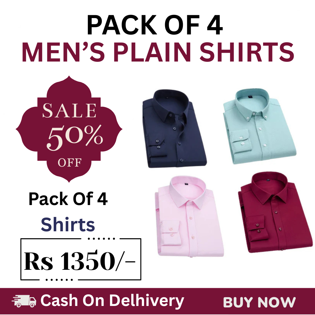 Plain Shirts Pack of 4