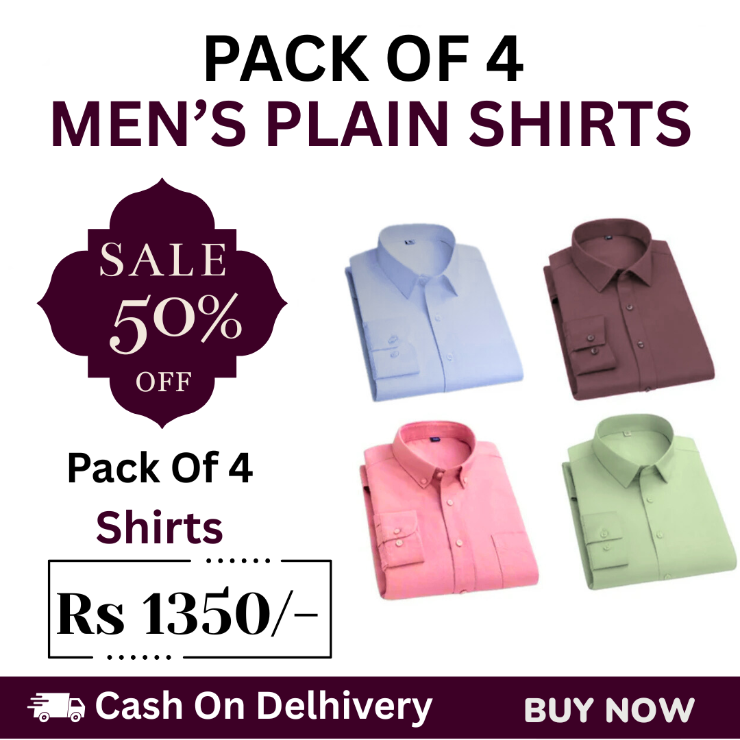 Plain Shirts Pack of 4