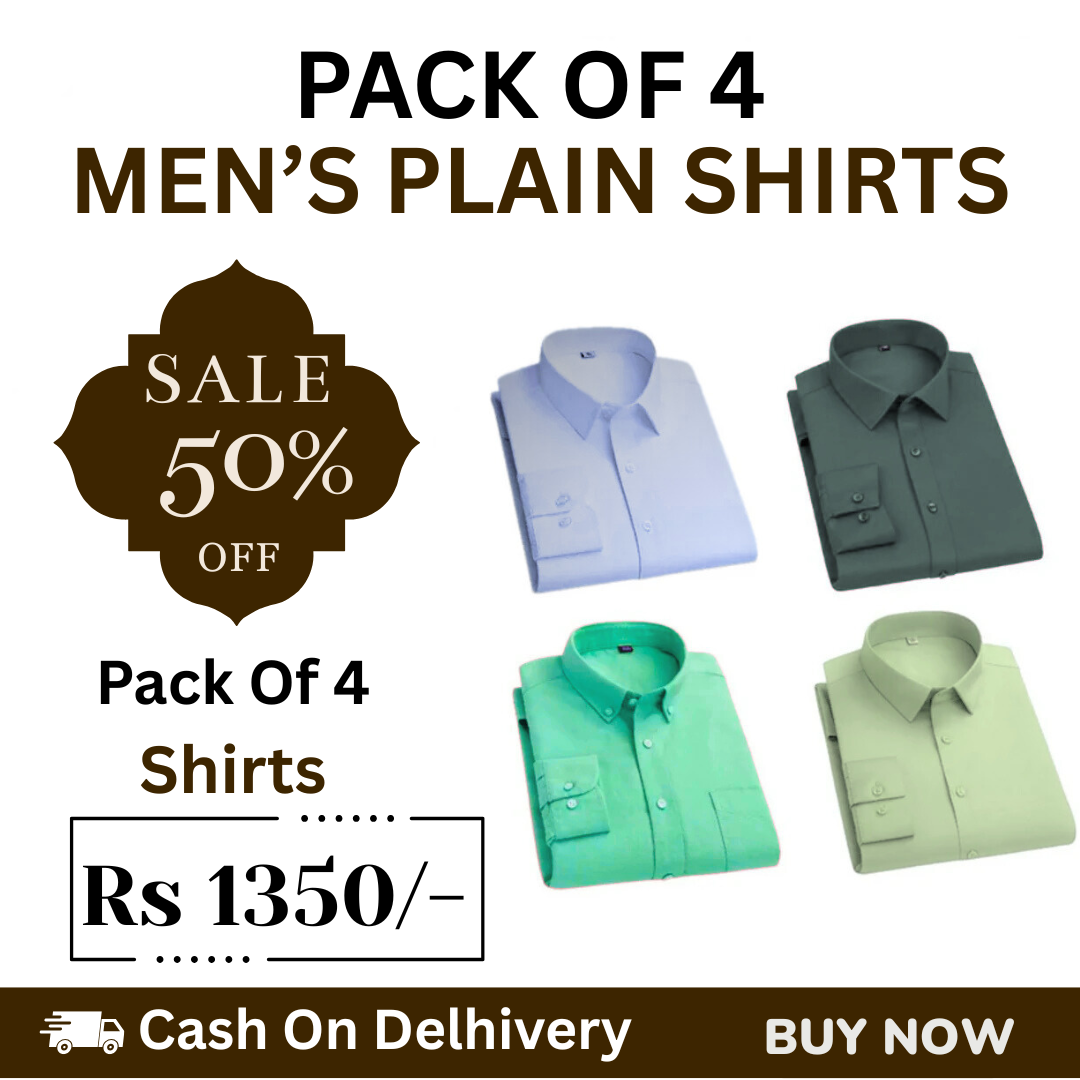 Plain Shirts Pack of 4