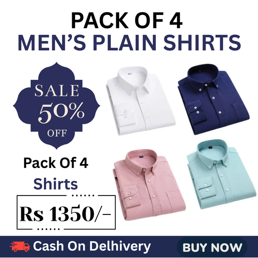 Plain Shirts Pack of 4