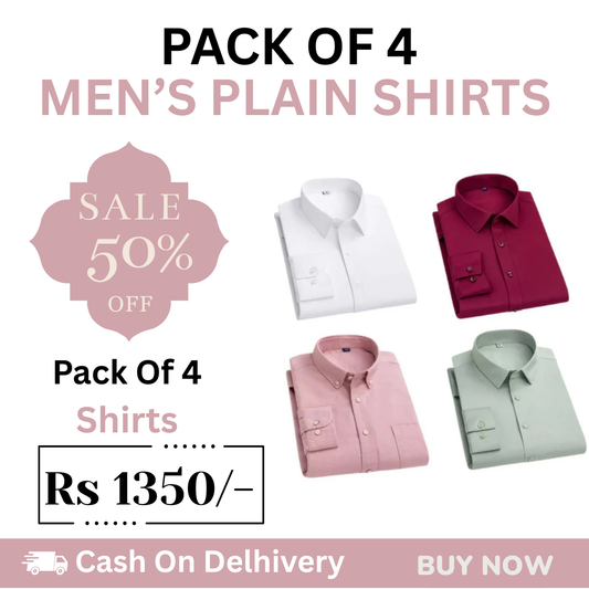 Plain Shirts Pack of 4