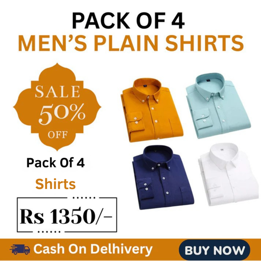 Plain Shirts Pack of 4