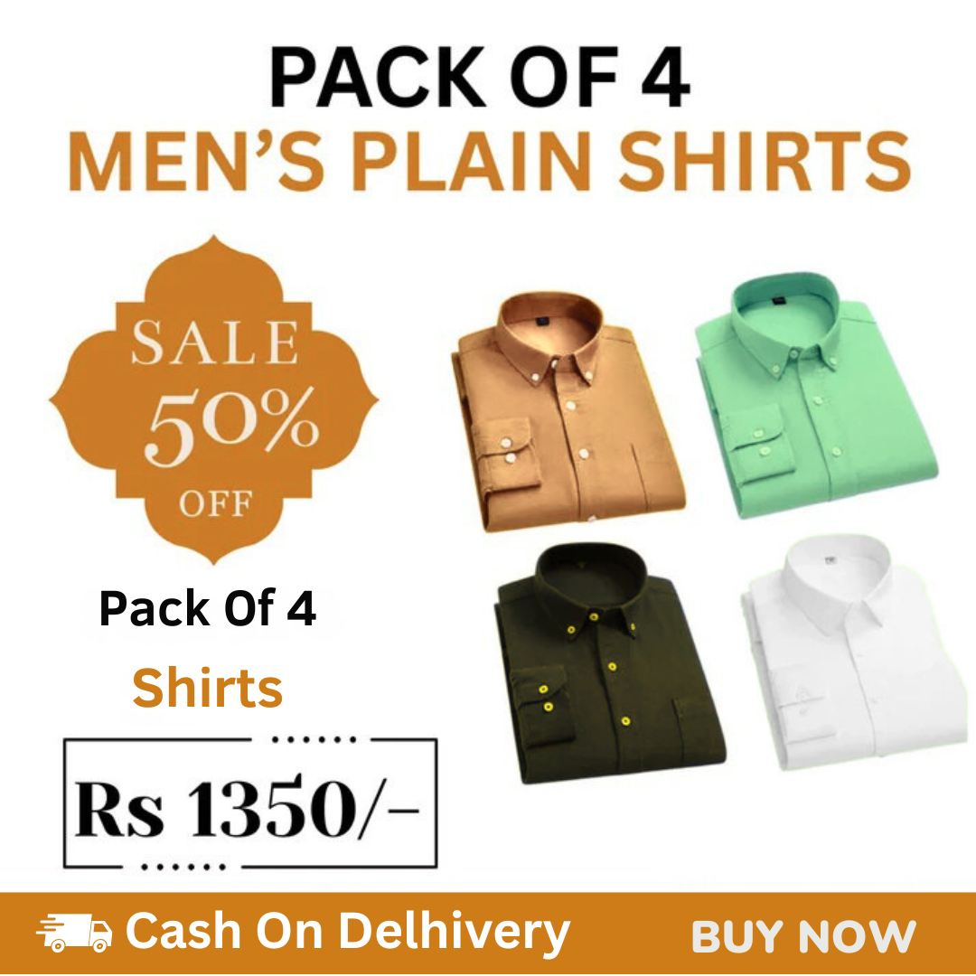 Plain Shirts Pack of 4