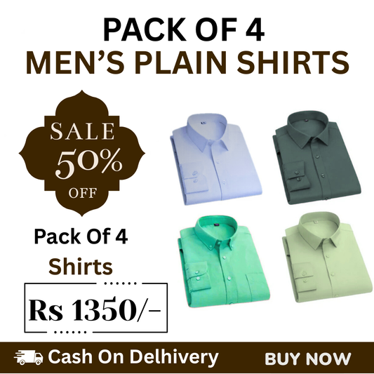 Plain Shirts Pack of 4
