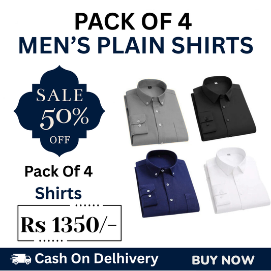 Plain Shirts Pack of 4